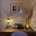 Vintage Style Cracked Glass Table Lamp - Handcrafted