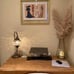 Vintage Style Cracked Glass Table Lamp - Handcrafted