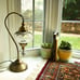Vintage Style Cracked Glass Table Lamp - Handcrafted