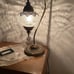 Vintage Style Cracked Glass Table Lamp - Handcrafted