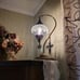 Vintage Style Cracked Glass Table Lamp - Handcrafted
