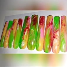Press onHand crafted custom cateye 10pc xxl long acrylic press on nails sz large