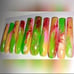 Press onHand crafted custom cateye 10pc xxl long acrylic press on nails sz large