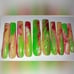 Press onHand crafted custom cateye 10pc xxl long acrylic press on nails sz large