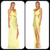 For Love & Lemons Kyra Cut Out Maxi Dress in Yellow