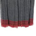 Anne Klein Silk Skirt 14 Black White Polka Dot Red Lace Hem Full Flare Pinup