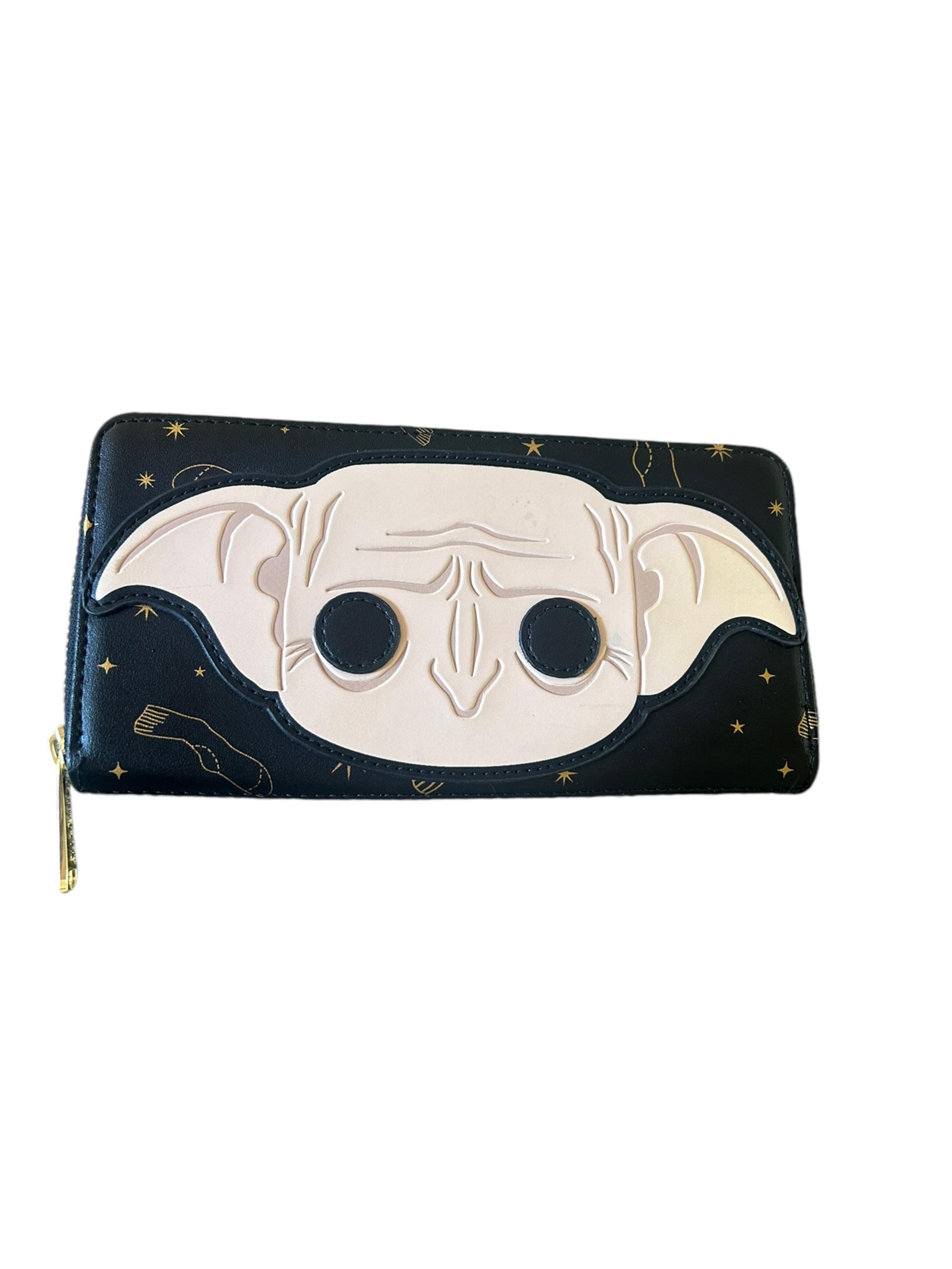 Pop Loungefly Women's Harry Potter Dobby Zip Around Wallet Black Cream Gold HW