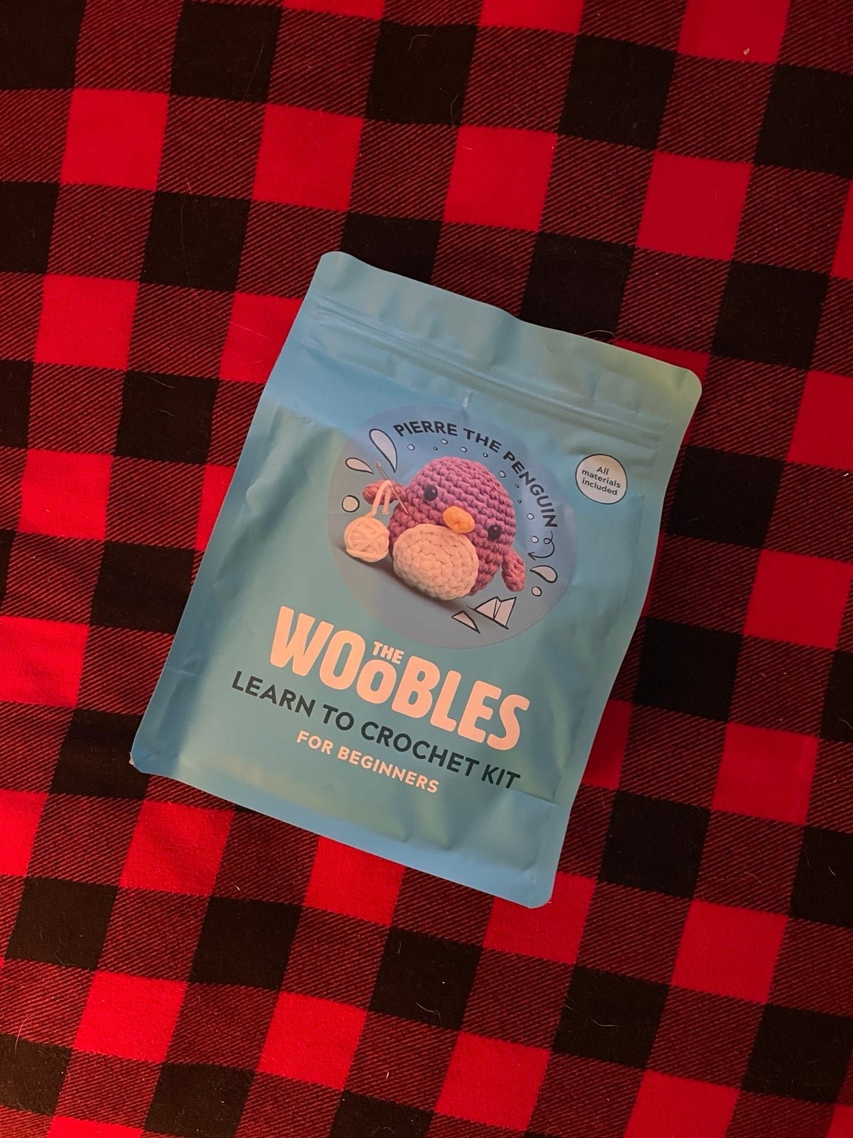woobles crochet kit — purple penguin limited edition