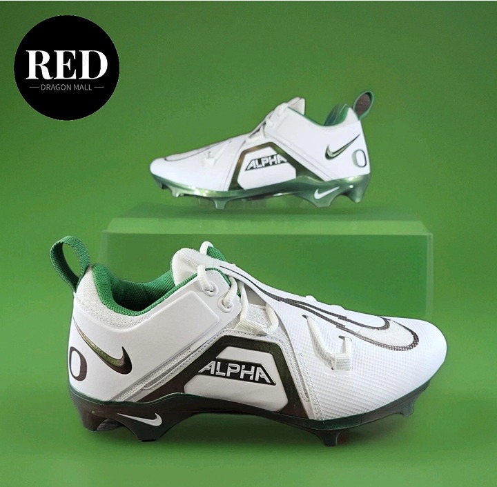 Nike PE Oregon Ducks Alpha Menace 3 Low Football Cleats FJ6126 100 - Men's Sz 13
