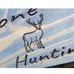 double sided Gone Fishing Hunting handmade carved stained hanging sign