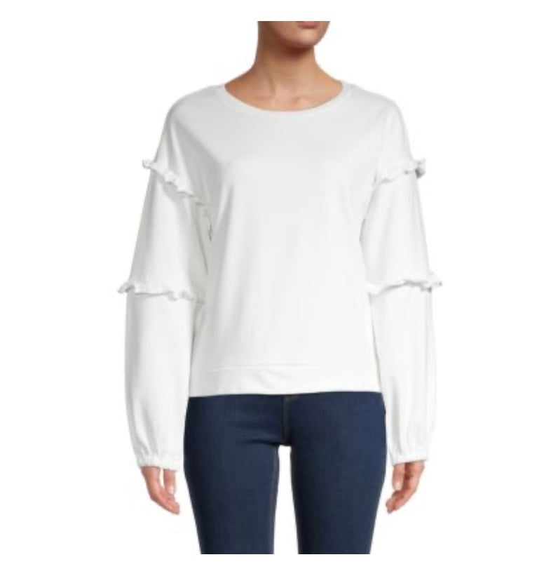 Lea & Viola Ruffle-Trim Sweatshirt