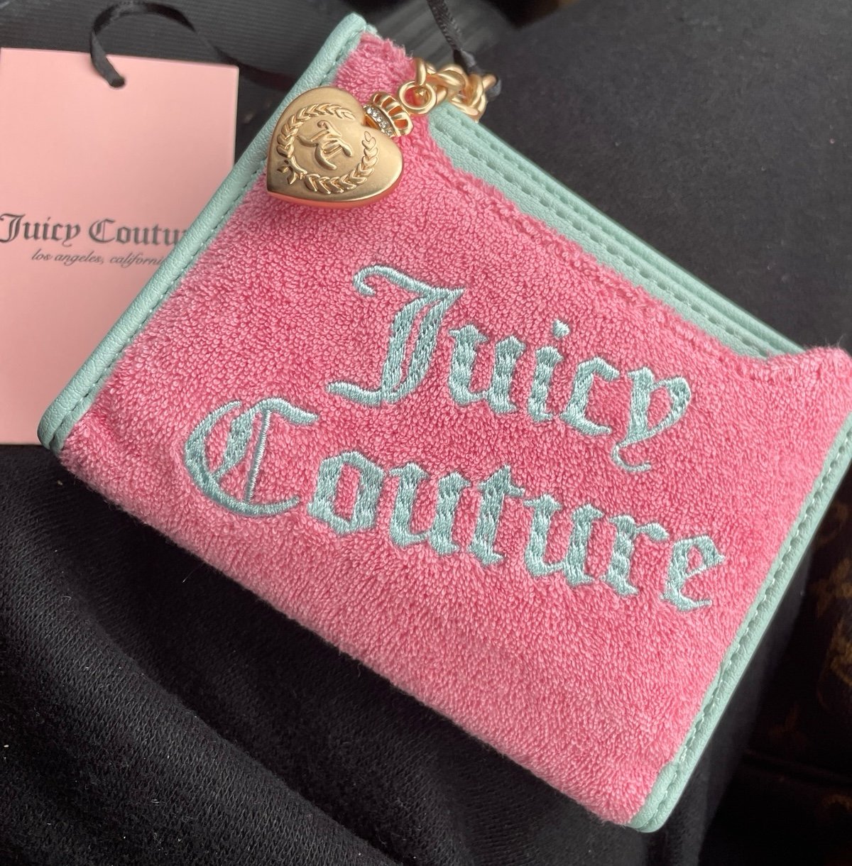 Juicy Couture Wallet Blue and Pink NEW Terry viral