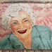 Betty White Watercolor Woven Blanket - 60 x80 Queen Size Golden Girls Art Throw