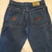 Rare VTG JOHNNY BLAZE All Purpose JB Flame Blue Denim Jeans 90s 2000s Skater 38