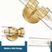 Emak Modern 22 Inch Gold Bathroom Light Fixtures
