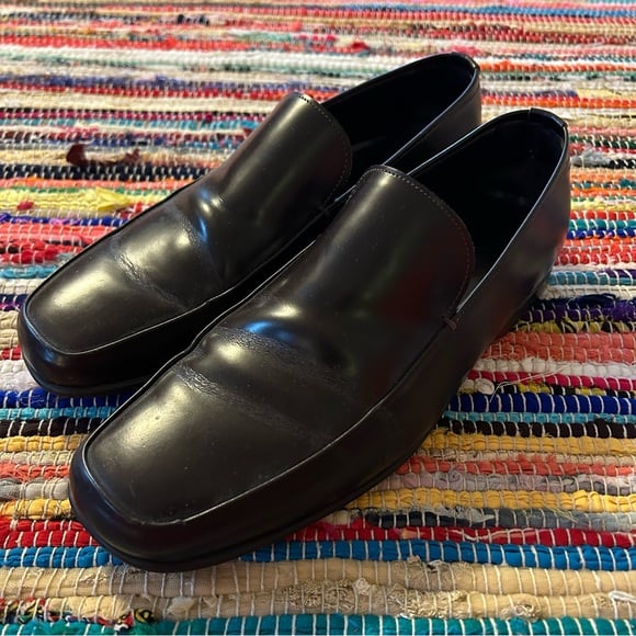 Prada Loafer Dress Shoes Made In Italy Business Attire Dark Brown Men's 7.5