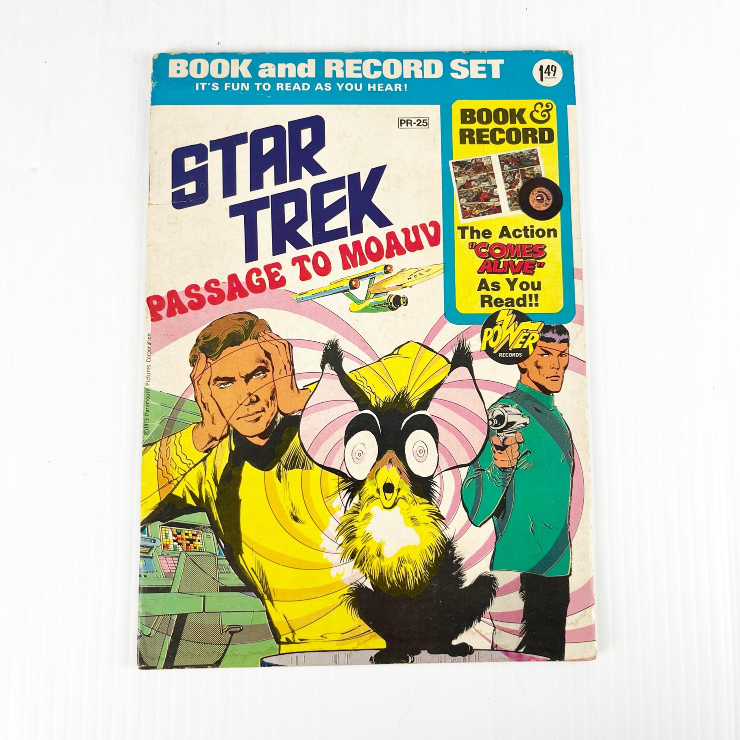 Vintage 1975 Star Trek Passage to Moauv Comic Book & Record