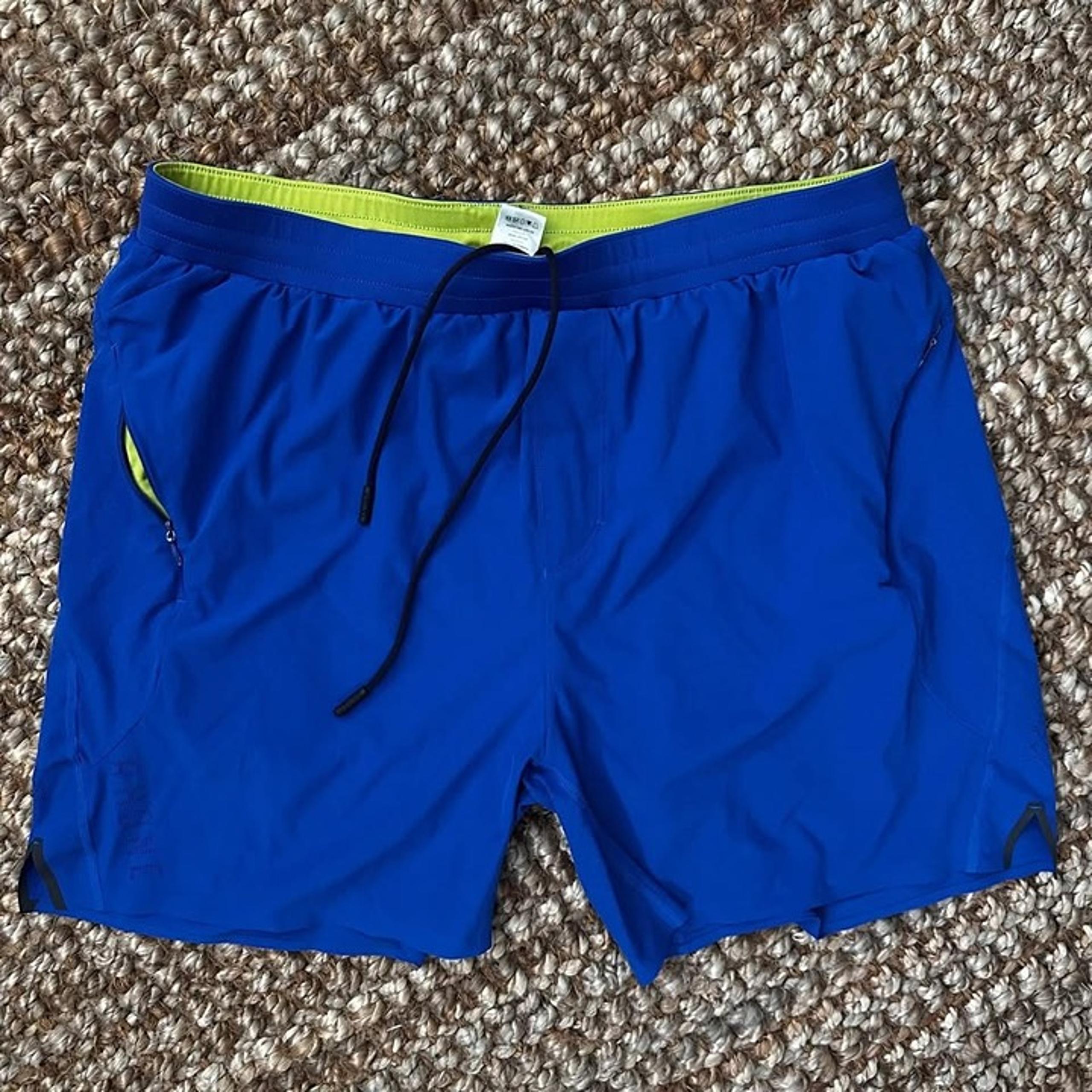Rhone Athletic Shorts w/Liner Men's Large Blue (5.5" inseam)