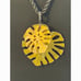 Michael Michaud Layered Monstera Plant Long Pendant Necklace