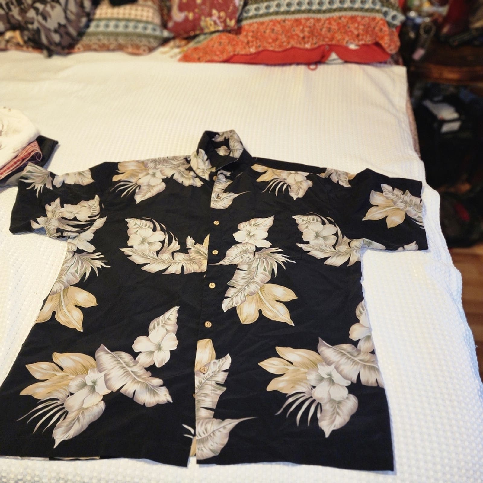 PREMIER INTERNATIONAL EUC MENS SIZE 2XL HAWAIIAN SS BUTTON UP CASUAL SHIRT