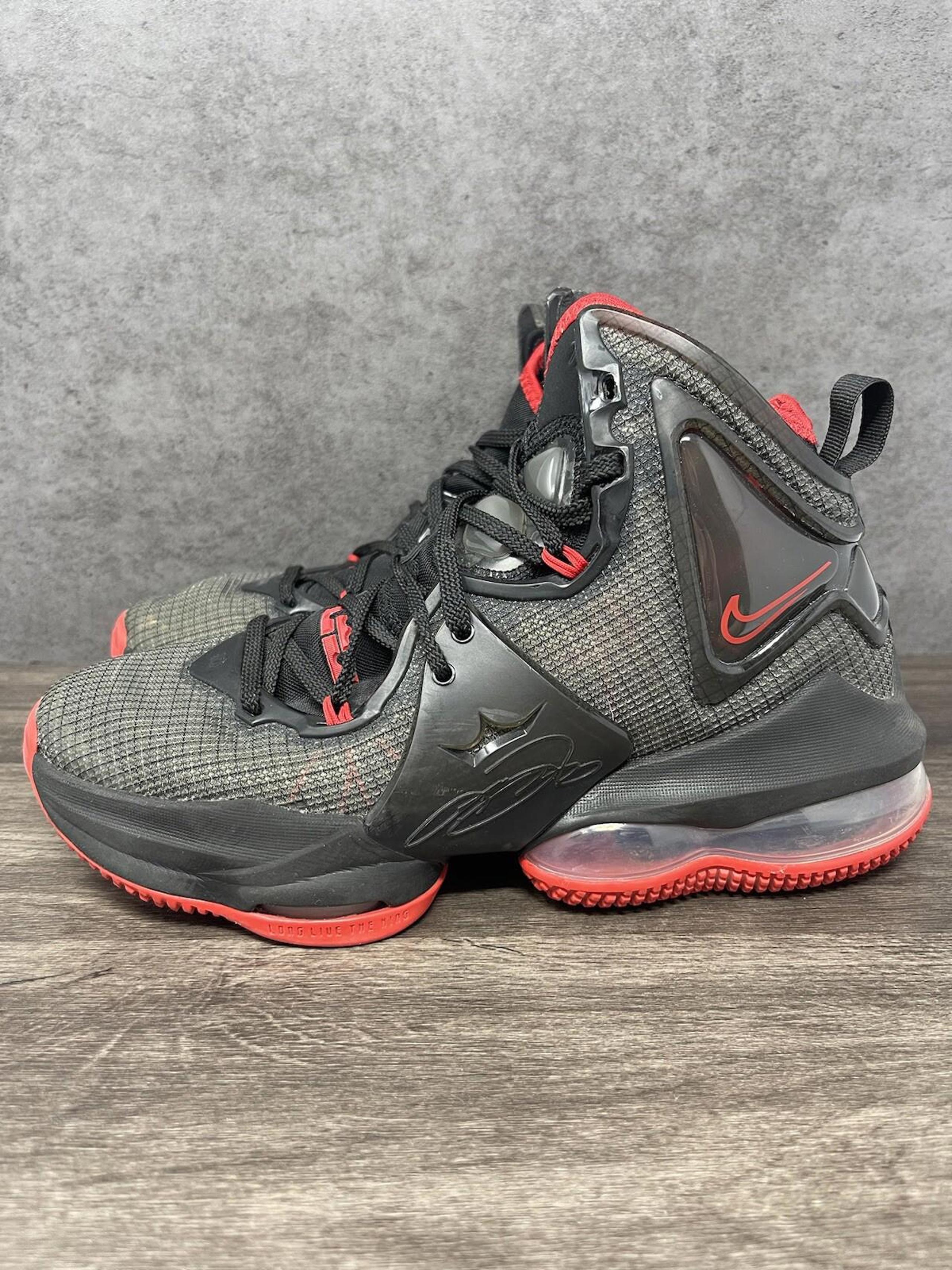 Nike Lebron 19 Size 5Y Kids / 6.5 Wmns Black Red Basketball Shoe DD0418-011