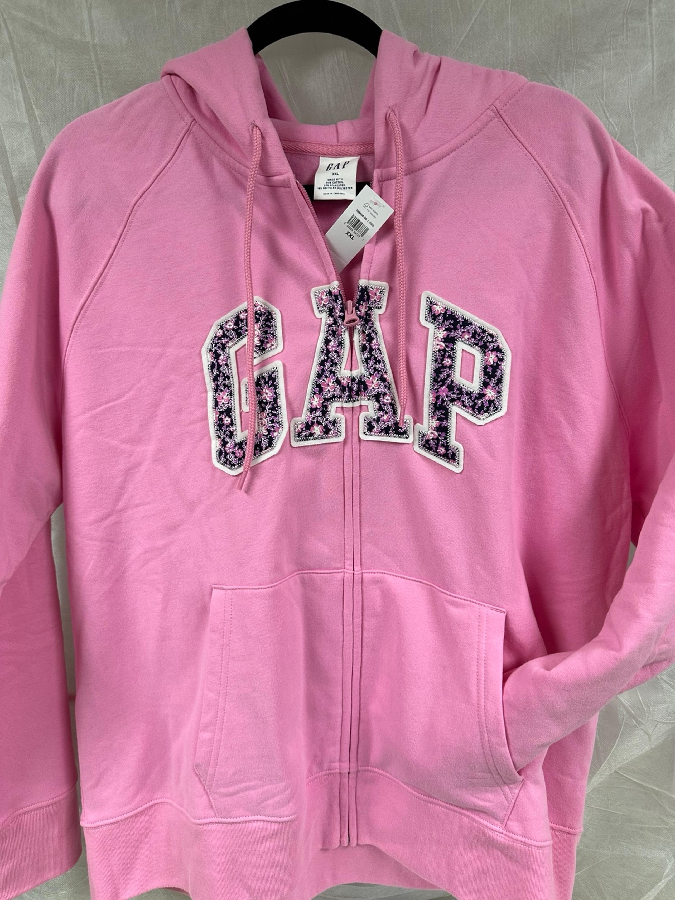 Gap Women’s Sweatshirt Pink with floral lettering