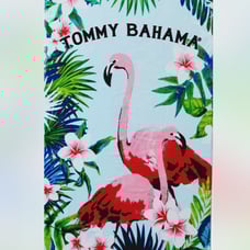Tommy Bahama Beach Cotton Towel Tropical Flamingo Hibiscus