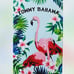 Tommy Bahama Beach Cotton Towel Tropical Flamingo Hibiscus