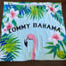 Tommy Bahama Beach Cotton Towel Tropical Flamingo Hibiscus