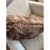 Pottery Barn 18” brown faur fur pillow cover & pottery barn down insert.