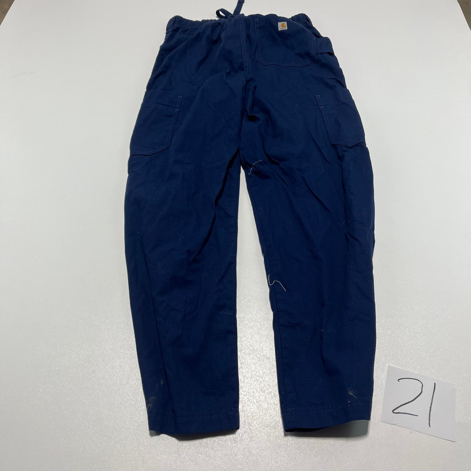 Carhartt Multi-Cargo Scrub Pants Mens Size m Pocket Navy C54108