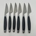 Lot 6 Lauffer Stainless Germany Steak Knives Vintage Midcentury Modern Onyx 8.5”