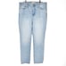 NWT Madewell High Rise Light Wash Ankle Cropped Straight Leg Jeans 33 Tall Long
