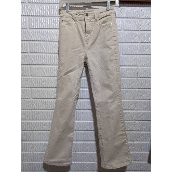 Ann Taylor Women's Cream High Rise The Boot Curvy Jeans Size 00P