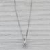 0.24ctw Diamond 3-Stone Pendant Necklace 14k White Gold 18 Box Chain