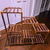 NEW 3-Tier Outdoor Wood Plant Stand for Multiple Plants, 7 Potted Plants.