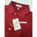 NWT Peter Millar Circle Geometric Print Golf Polo Shirt Red Men's SMALL 140