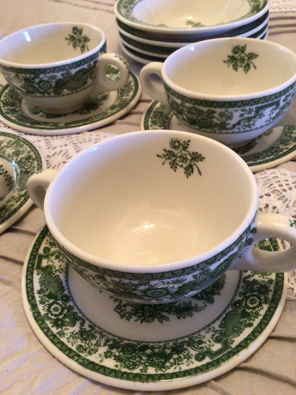 Syracuse China- Rare- Green (set for 4)