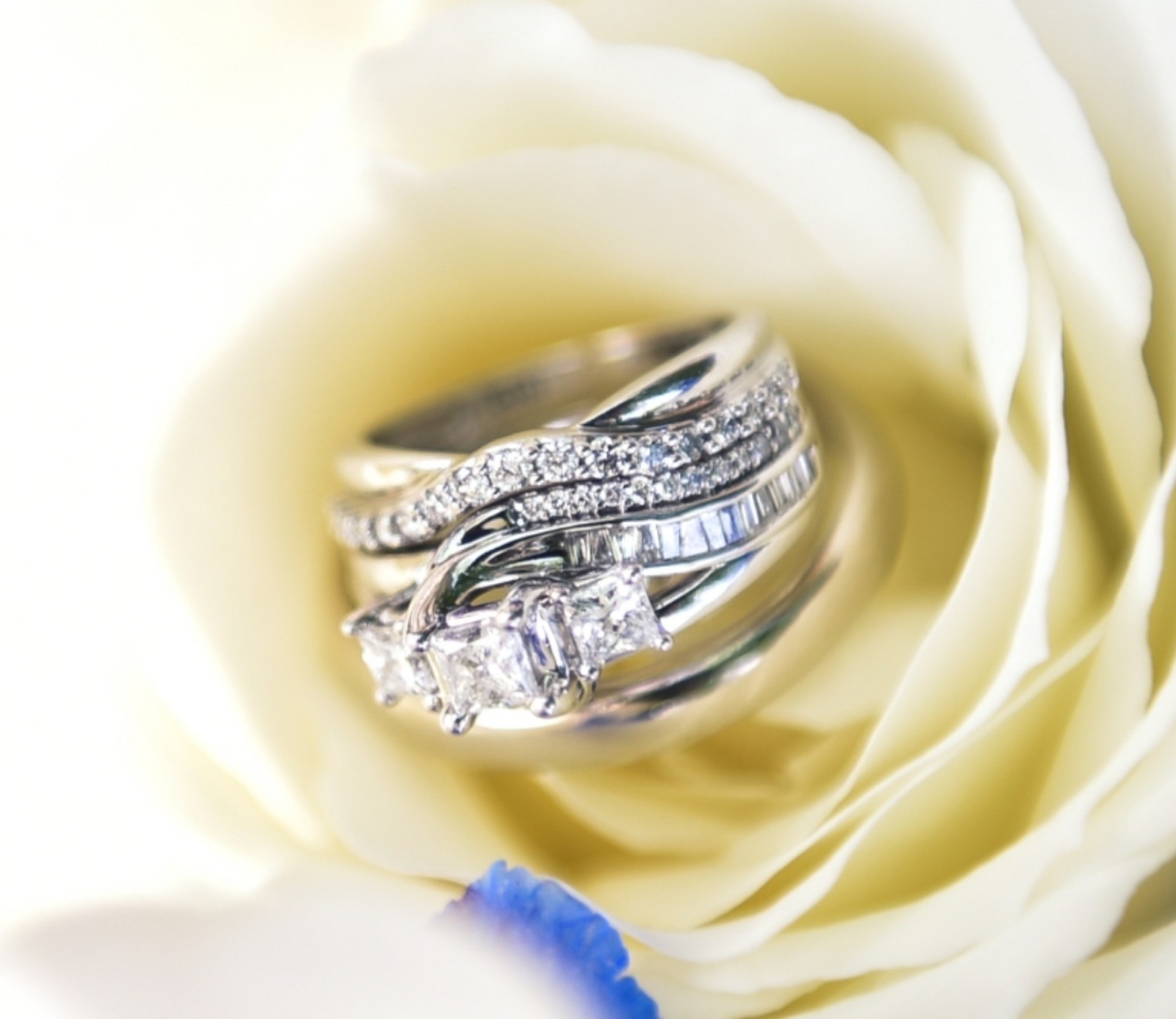 Diamond Wedding Band and Engagement Ring