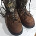 Huntrite mens brown leather camo hunting boots size 11. Waterproof insulated.