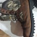 Huntrite mens brown leather camo hunting boots size 11. Waterproof insulated.
