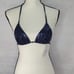 L'Agent by Agent Provocateur Women's Navy Sevilla Glitter Bikini Top