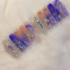 PRESS ON NAILS ♥️ LAVENDER SWIRL