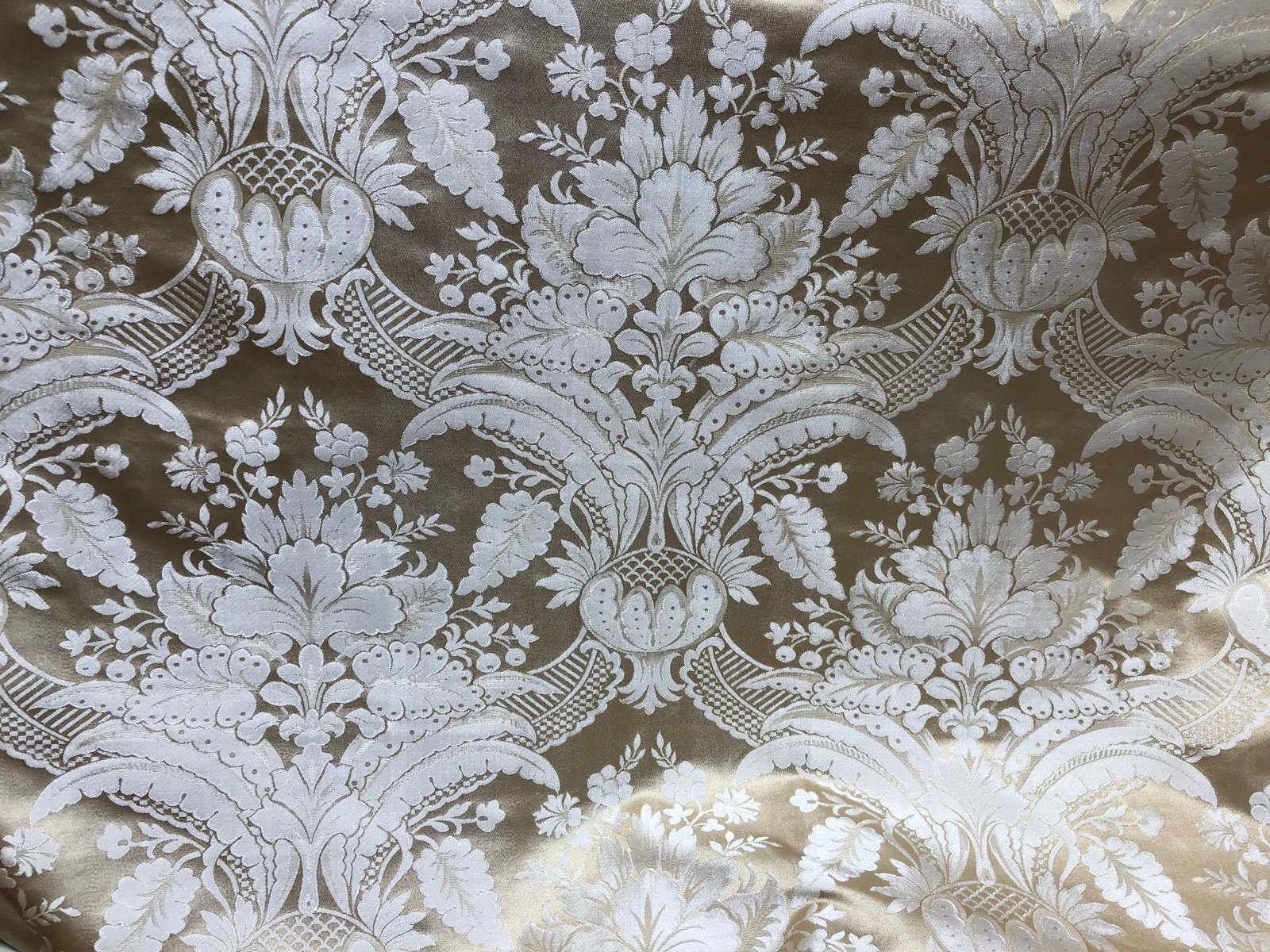 5 Yards House of Schindler Pompeii Silk Damask in Champagne Fabric
