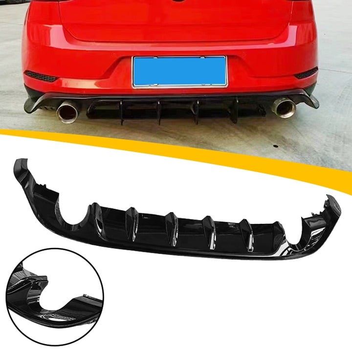 Golf 7.5 Rear Lip Diffuser PG TCR Style Gloss Black Brand New