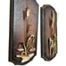 Vintage MCM Cattail Copper Brass Wooden Wall Plaques Decor Retro