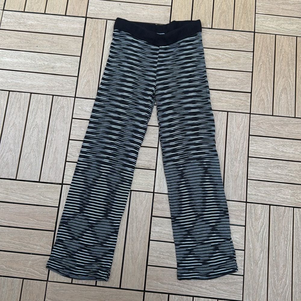 Missoni striped black and white knitted pants
