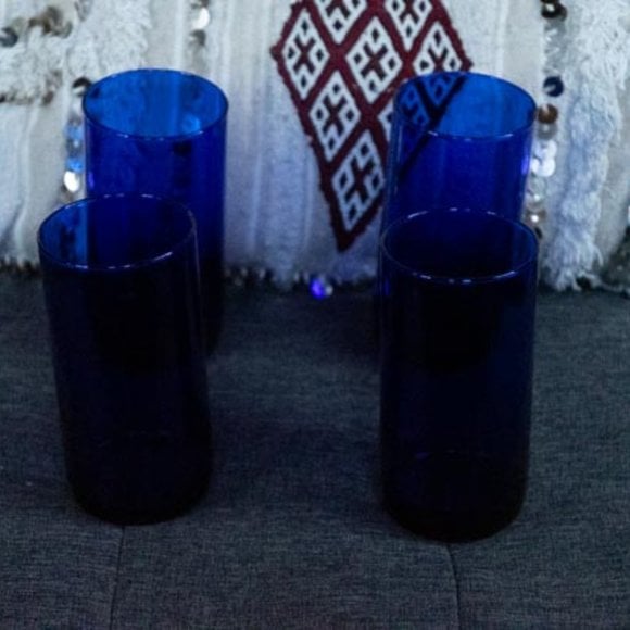 Libbey Glass Co. Metropolitan Cobalt Coolers Set of 4