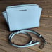 Michael Kors Selma Saffiano Leather Satchel in Pale Blue EUC