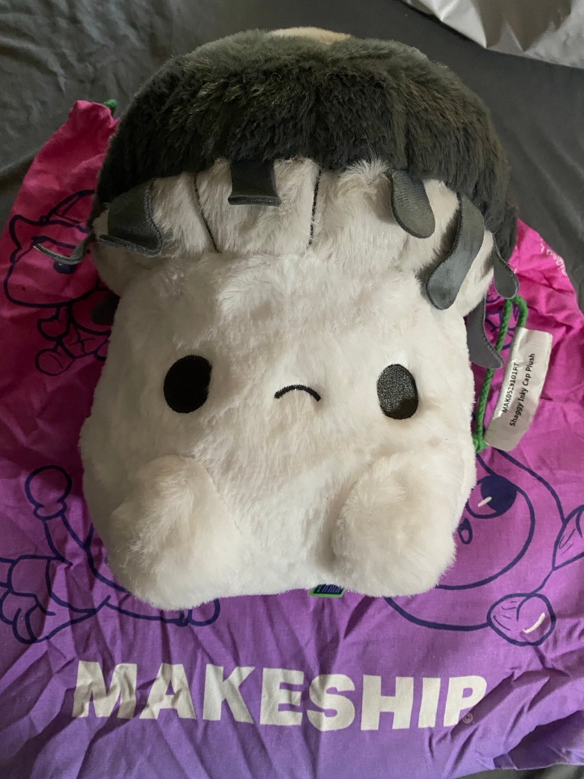 Abitoads Makeship Shaggy Inky Cap Mushling Plushie